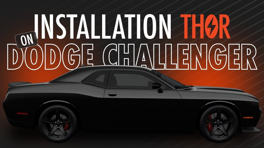 Instalación del sistema de escape THOR en un Dodge Challenger.