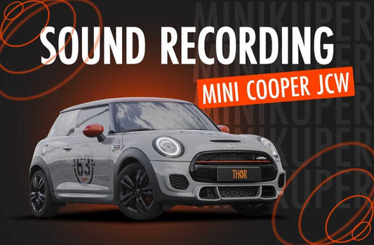 Grabación del sonido del sistema de escape del Mini Cooper JCW.
